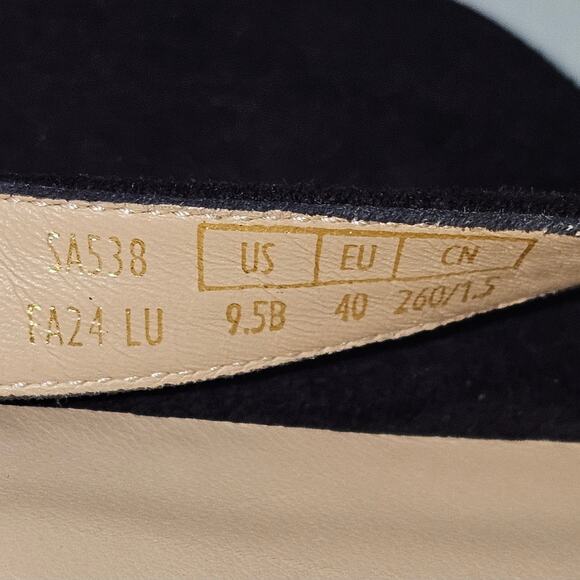 Stuart Weitzman Nudistcurve 75 Sandal Womens 9.5 Black Suede Block Heel Strappy - Picture 15 of 16